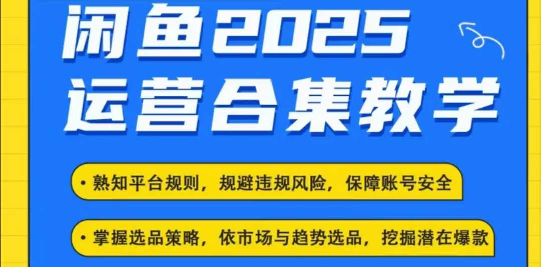 2025闲鱼电商运营全集，2025最新咸鱼玩法-云源网创