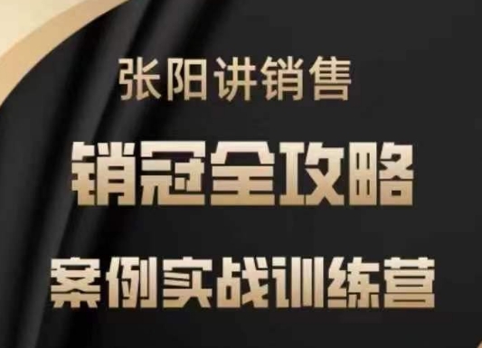 张阳讲销售实战训练营，​案例实战训练，销冠全攻略-云源网创
