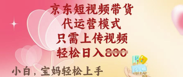 京东短视频带货，2025翻身项目，只需上传视频，单月稳定变现8k+【揭秘】-云源网创