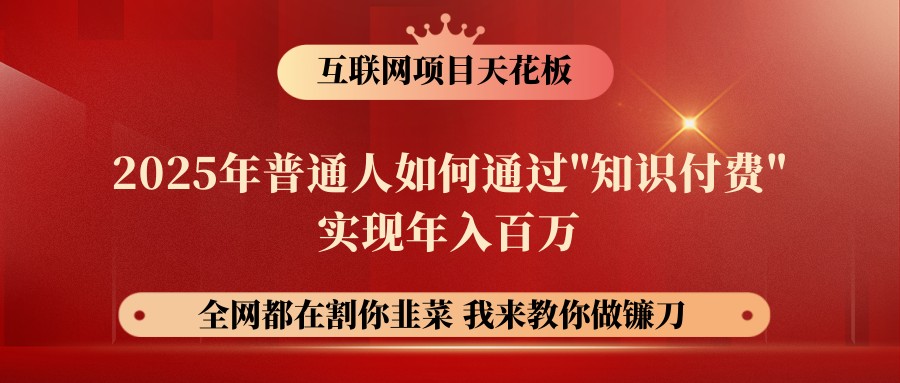 网创项目终点站-镰刀训练营超级IP合伙人，25年普通人如何通过“知识付费”年入百万-云源网创