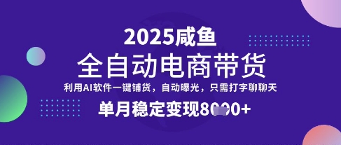 全网首发【闲鱼全自动电商带货】三年磨一剑，一朝露锋芒，单月稳定变现8k+【揭秘】-云源网创