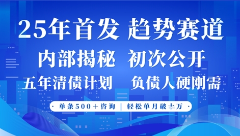 2025年首次公开，真正的事业型赛道，客咨不断，单月轻松破W-云源网创