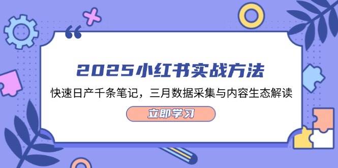 2025小红书实战方法，快速日产千条笔记，三月数据采集与内容生态解读-云源网创