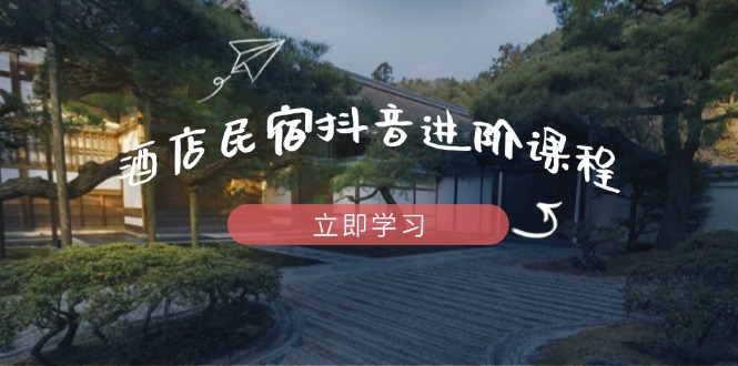酒店民宿抖音进阶课程，掌握流量渠道与推流逻辑，打造爆款内容-云源网创