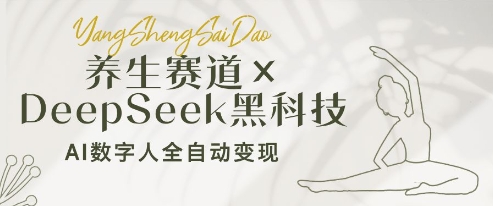 养生赛道+DeepSeek黑科技：AI数字人全自动变现，小白也能月入过W-云源网创