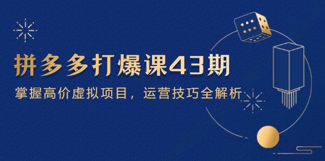 拼多多打爆课第 43 期，掌握高价虚拟项目，运营技巧全解析(15节-云源网创