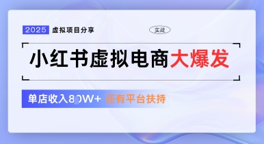 小红书虚拟电商项目，平台大力免费流量扶持，低门槛1拖3玩法-云源网创